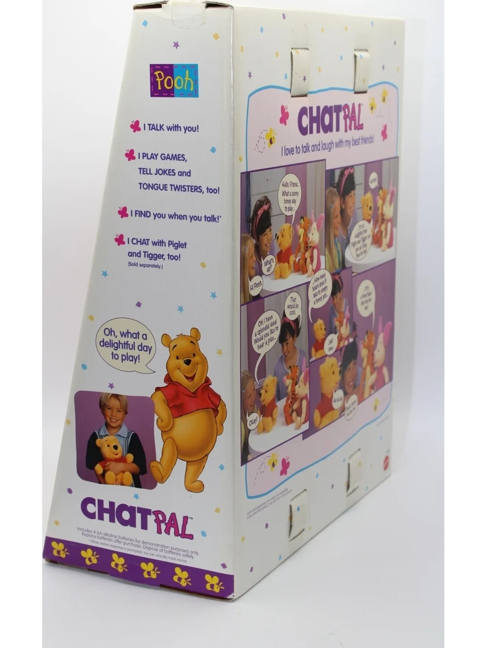 Vintage Disney 1999 Heart to Heart Talks W/ Pooh Chatpal Plush Doll Mattel 24362